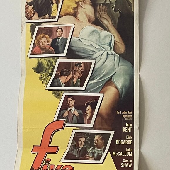 3 -1950's Illustrated Film Noir Movie Insert Posters 14" x 36" - Picture 2 of 4